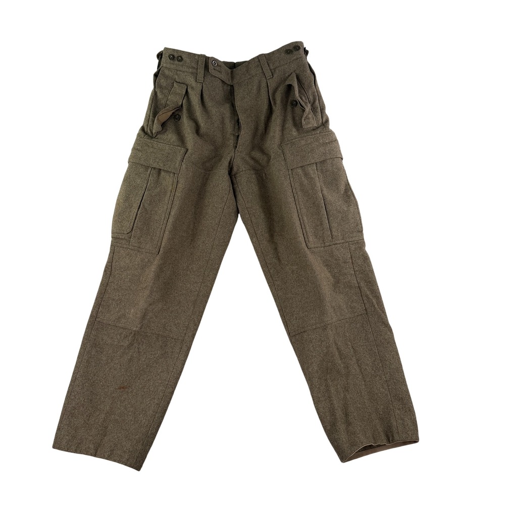 Vtg Mollenkamp & Goecke Wool Military Cargo Pants Men 31x30 Army Green Work